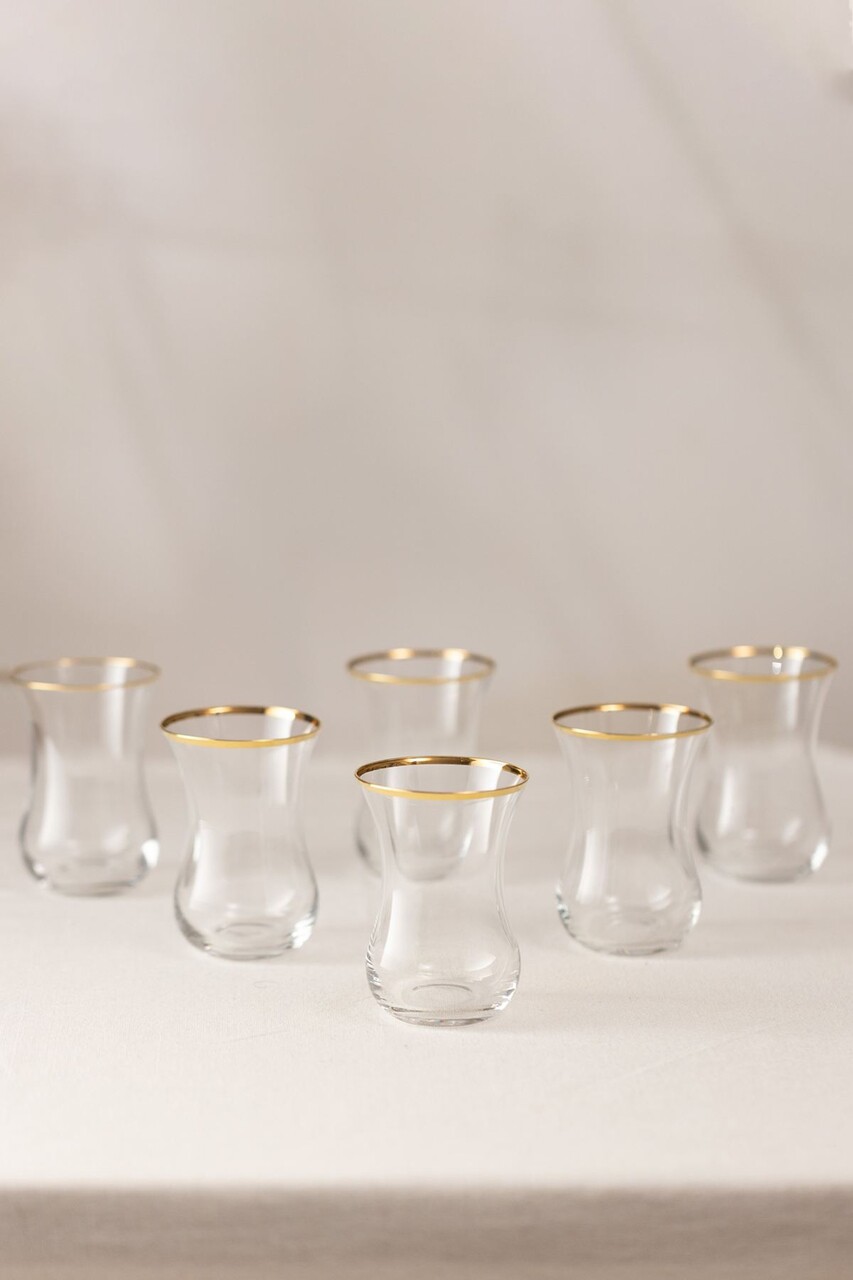 Set pahare pentru ceai, Hermia, 127RKL1211, Auriu - imagine 4